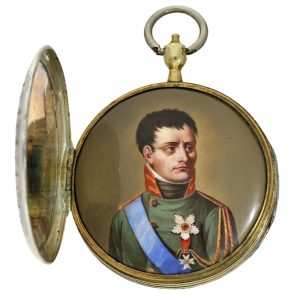 French verge watch with hidden portrait of Napoleon Circa 1807