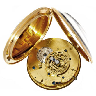 Verge pocket watch with corresponding chatelaine Circa 1785
