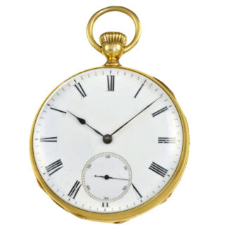 Early Swiss 18 K gold open faced anker chronometer Circa 1865