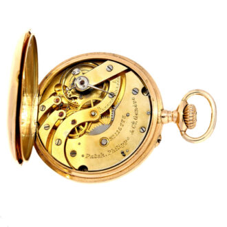 Fine Swiss 18k gold open faced lever pocket watch Circa 1901