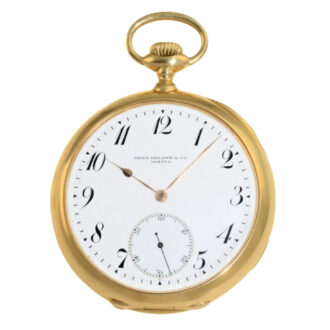 Swiss 18k gold open faced lever pocket watch Circa 1907