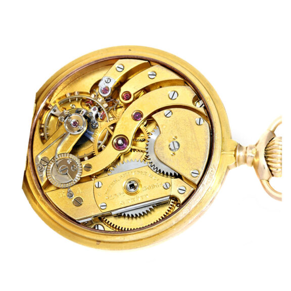 Swiss 18k gold hunting cased lever pocket watch Circa 1906 Swiss 18k gold hunting cased lever pocket watch Circa 1906