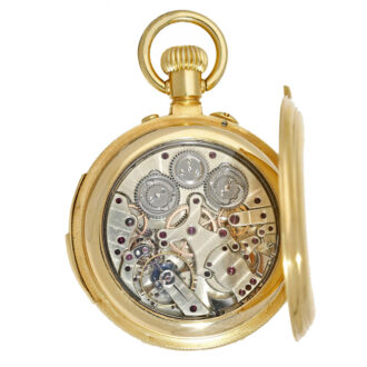Swiss gold five minute repeating chronograph Circa 1870 Swiss gold five minute repeating chronograph Circa 1870