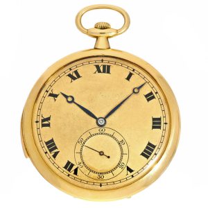 Swiss gold open faced minute repeating watch Circa 1905