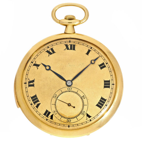 Swiss gold open faced minute repeating watch Circa 1905