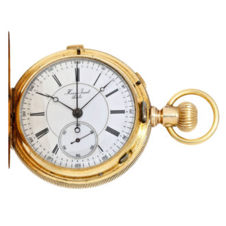Gold split seconds chronograph Rattrapante Circa 1860