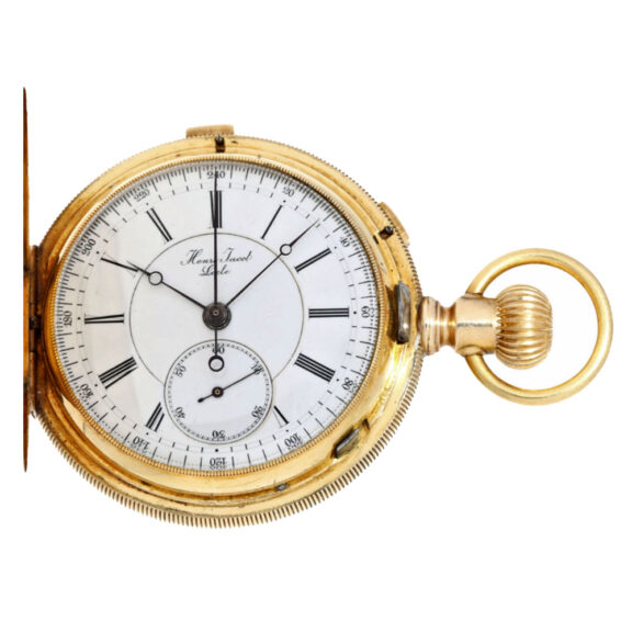 Gold split seconds chronograph Rattrapante Circa 1860