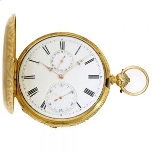 Swiss pocket watch chronometer with date Circa 1865