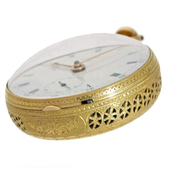 Early repoussé paircase pocket watch 1/8 hours repeater Circa 1786
