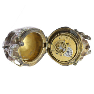 Large Austrian gilt silver skull shaped verge watch Circa 1820
