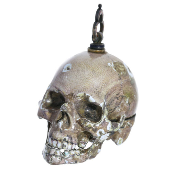 Large Austrian gilt silver skull shaped verge watch Circa 1820 Large Austrian gilt silver skull shaped verge watch Circa 1820