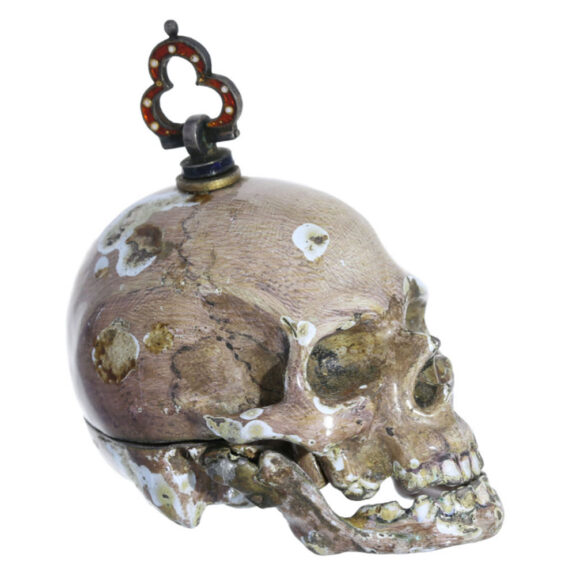 Large Austrian gilt silver skull shaped verge watch Circa 1820 Large Austrian gilt silver skull shaped verge watch Circa 1820