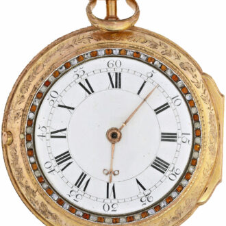 Gilt rare double faced astronomical coach clock Circa 1780