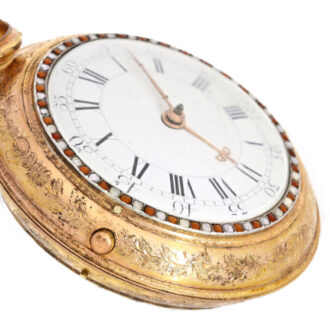 Gilt rare double faced astronomical coach clock Circa 1780