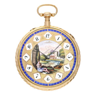 Swiss 18K gold repeating musical cylinder watch Circa 1815