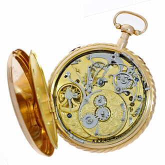 Gold and enamel cylinder repeater with music movement Circa 1815