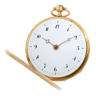 French gold hunting cased musical cylinder watch Circa 1815