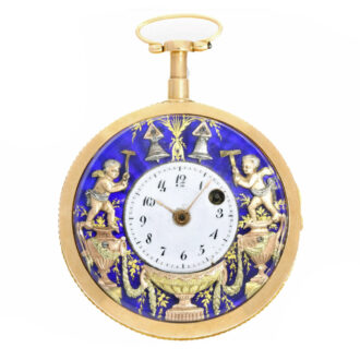 Gold pocket watch Geneva with automaton Jaquemart Circa 1800
