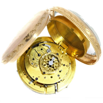 Gold pocket watch Geneva with automaton Jaquemart Circa 1800