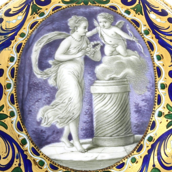 Gold and enamel pair cases verge watch 1/8 hours repeater Circa 1770 Gold and enamel pair cases verge watch 1/8 hours repeater Circa 1770