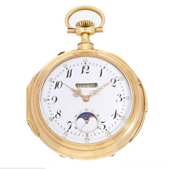 Gold Swiss astronomical pocket watch with 6 complications Circa 1890