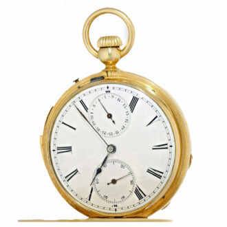Gold pocket watch chronometer, 1/8 hours repeater Circa 1865 Gold pocket watch chronometer, 1/8 hours repeater Circa 1865