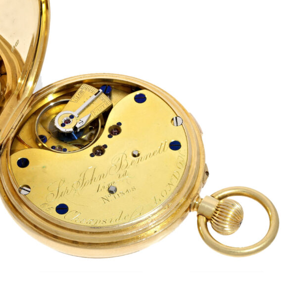 English pocket watch with stoppable center seconds Circa 1894 English pocket watch with stoppable center seconds Circa 1894