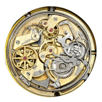 English silver hunting cased repeating chronograph Circa 1900