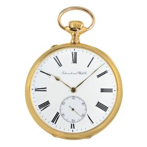 Big gold gentlemen's watch by IWC watch Circa 1910