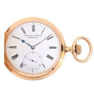 Pink gold IWC hunting case pocket watch Circa 1906 Pink gold IWC hunting case pocket watch Circa 1906