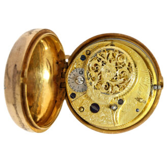 English paircase verge with enamel painting Circa 1770