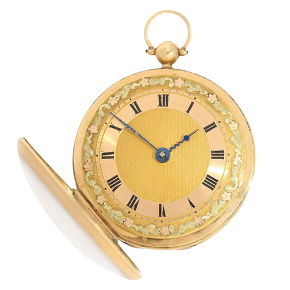 French verge pocket watch with 2 paintings. Paris Circa 1820 French verge pocket watch with 2 paintings. Paris Circa 1820