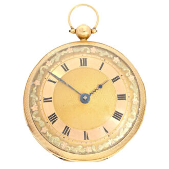 French verge pocket watch with 2 paintings. Paris Circa 1820