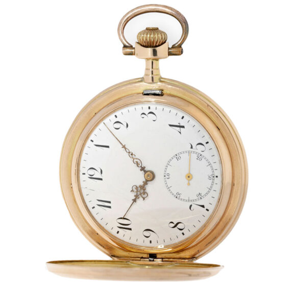 Gold hunting case watch System Glashütte Circa 1910 Gold hunting case watch System Glashütte Circa 1910
