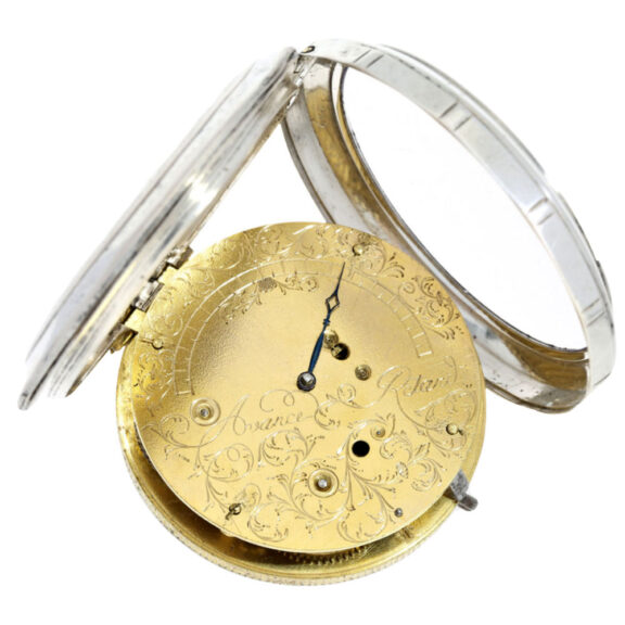 Pocket watch with enamel and visible balance Circa 1800 Pocket watch with enamel and visible balance Circa 1800