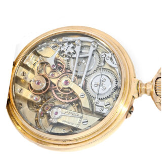 18 Carat gold pocket watch with chronograph Circa1890
