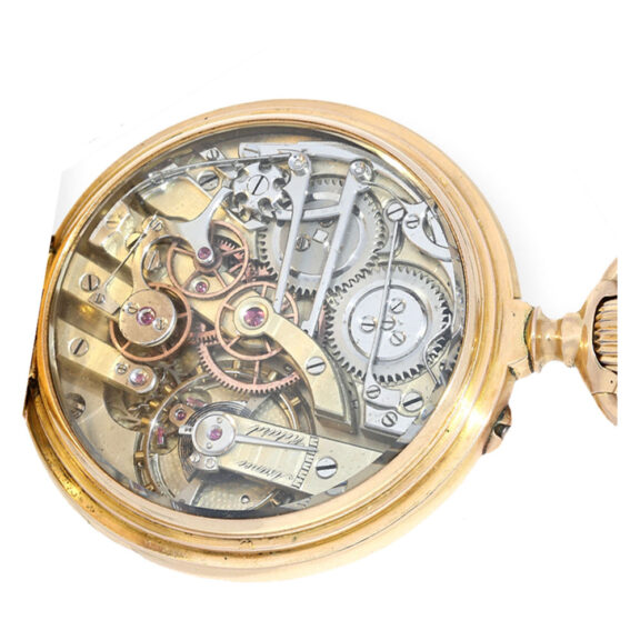 18 Carat gold pocket watch with chronograph Circa1890 18 Carat gold pocket watch with chronograph Circa1890