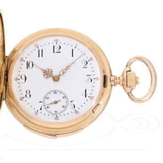 Gold Le Coultre hunting case repeater Circa 1900