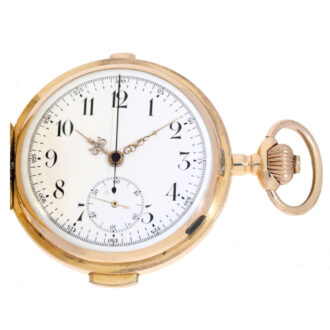 Swiss gold quarter repeating lever chronograph Circa 1900