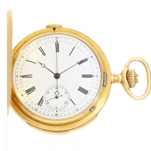 Pocket watch minute repeater with chronograph Circa 1890