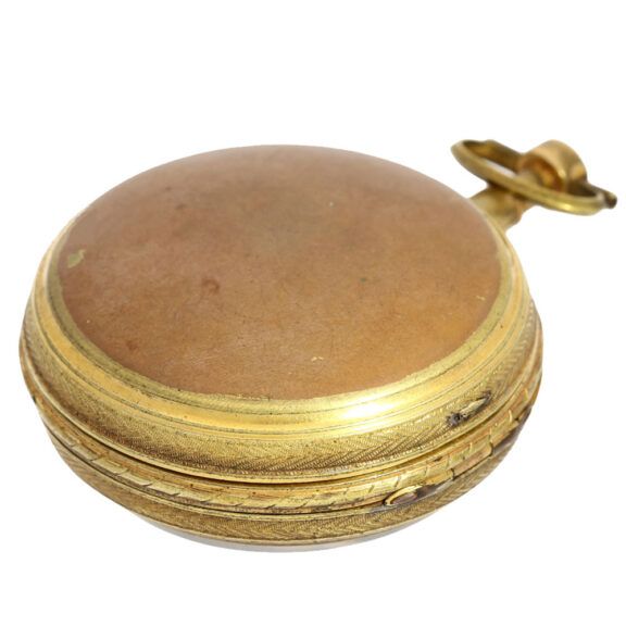 Gilt verge pocket watch with erotic scene Circa 1820 Gilt verge pocket watch with erotic scene Circa 1820