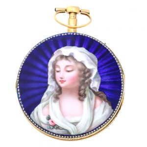 Repeater with beautiful enamel painting France circa 1810