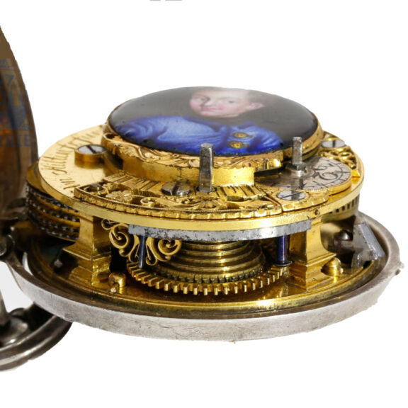 Verge pocket watch with 2 enamel portraits Circa 1760 Verge pocket watch with 2 enamel portraits Circa 1760