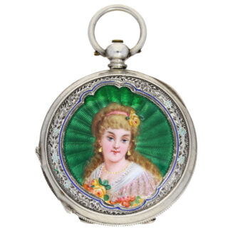 Enamel pocket watch for Chinese market Circa 1869