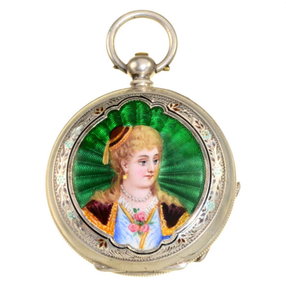 Enamel pocket watch for Chinese market Circa 1869 Enamel pocket watch for Chinese market Circa 1869