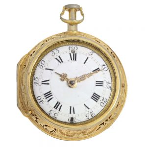 Austrian gilt half quarter hour repeating pocket watch Circa 1725
