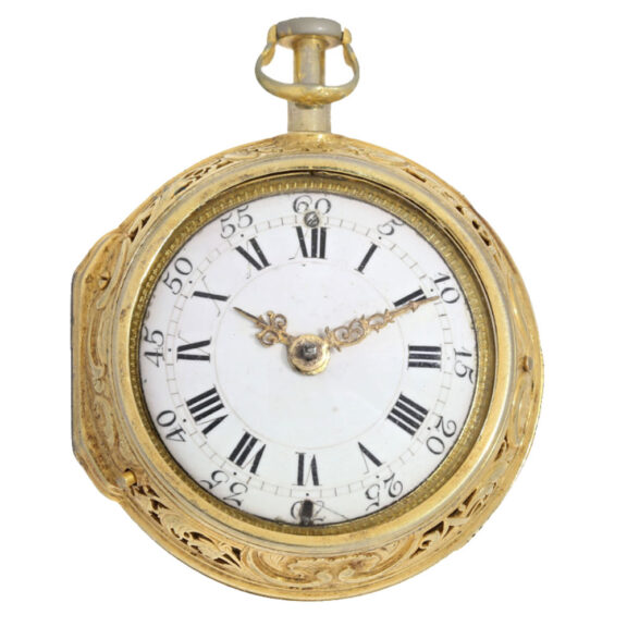 Austrian gilt half quarter hour repeating pocket watch Circa 1725 Austrian gilt half quarter hour repeating pocket watch Circa 1725