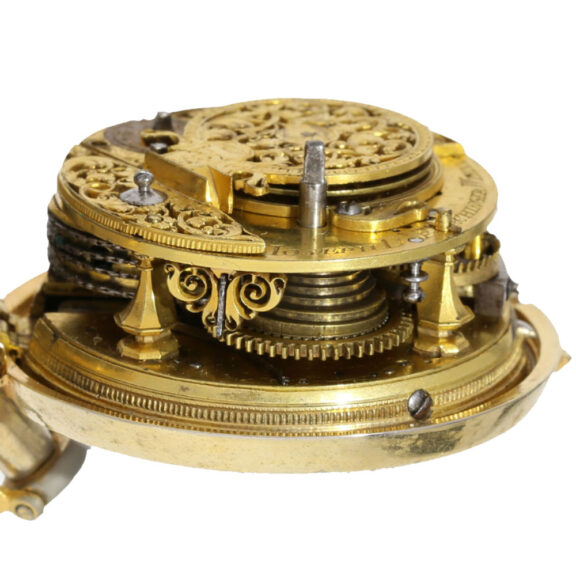 Austrian gilt half quarter hour repeating pocket watch Circa 1725 Austrian gilt half quarter hour repeating pocket watch Circa 1725
