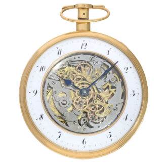 Big skeletonized repeater cylinder pocket watch Circa 1810