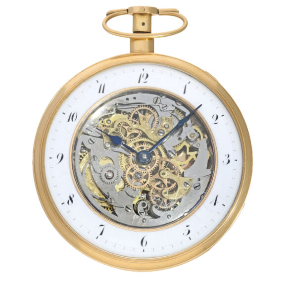 Big skeletonized repeater cylinder pocket watch Circa 1810